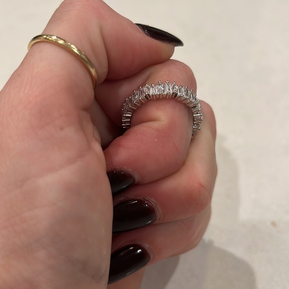 CZ and Sterling Diamond Ring | Size 8 - Picture 3 of 5
